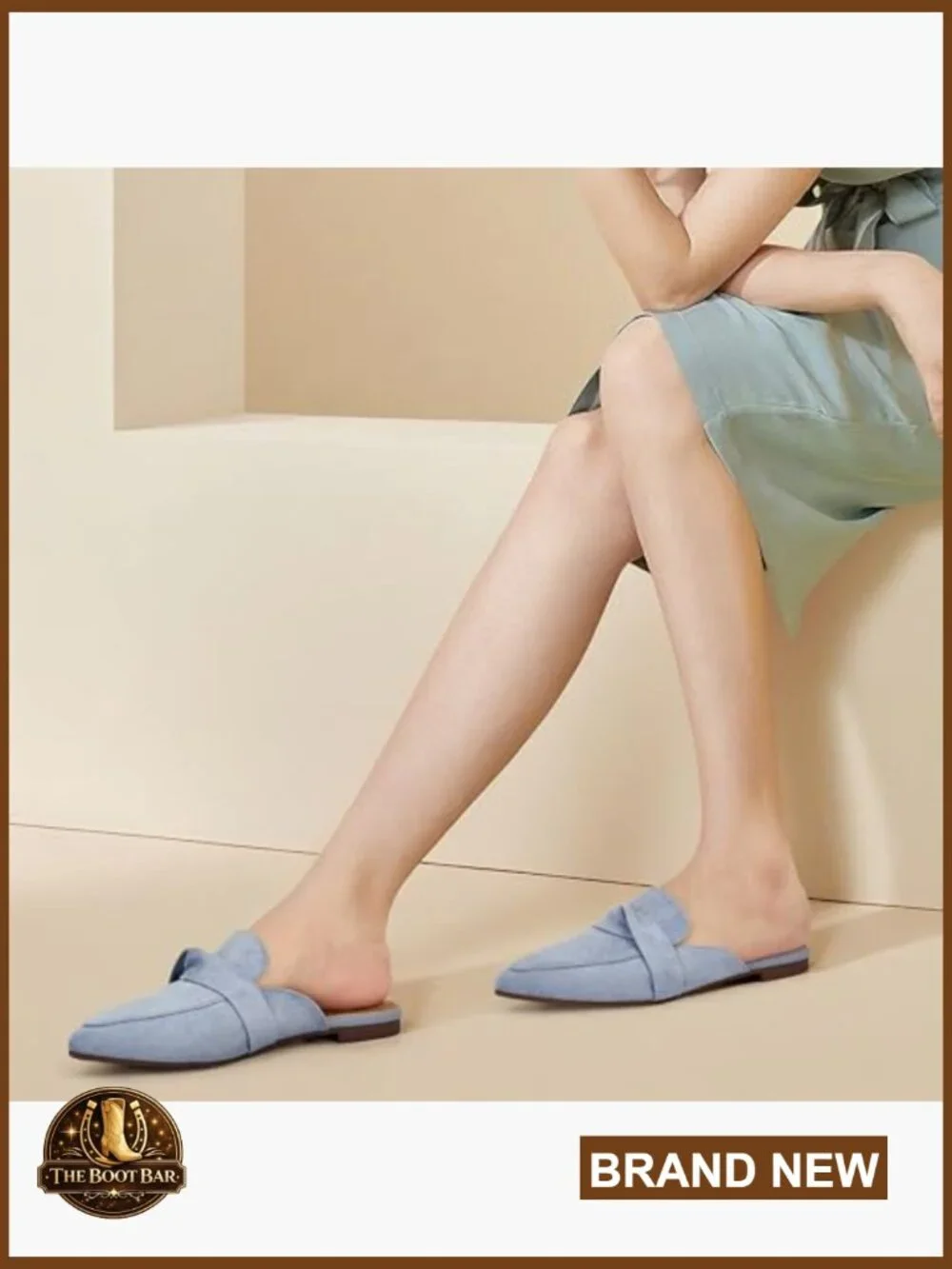 Pointed Toe Slingback Mules Flats Slide Loafers Bowknot Office Walking - Picture 6 of 7
